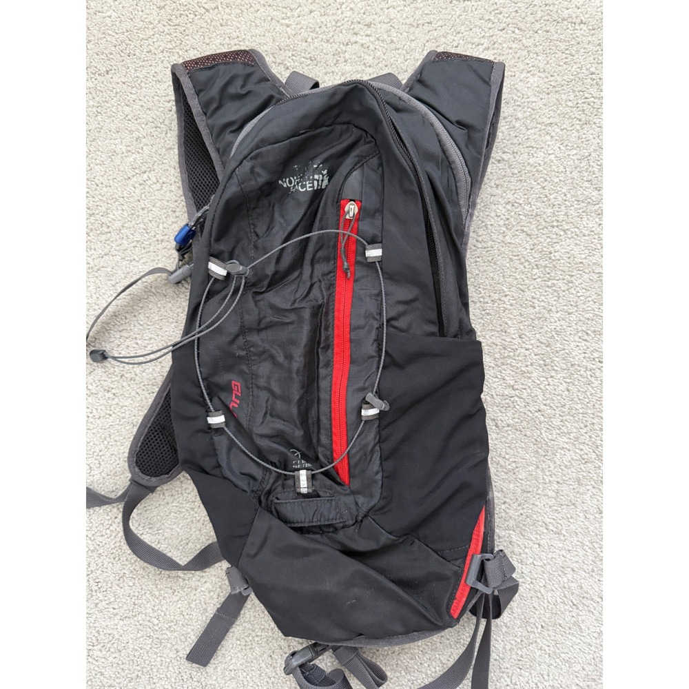 The North Face Flight Series Gulper Hydration Pack Backpack Black Red Ripstop